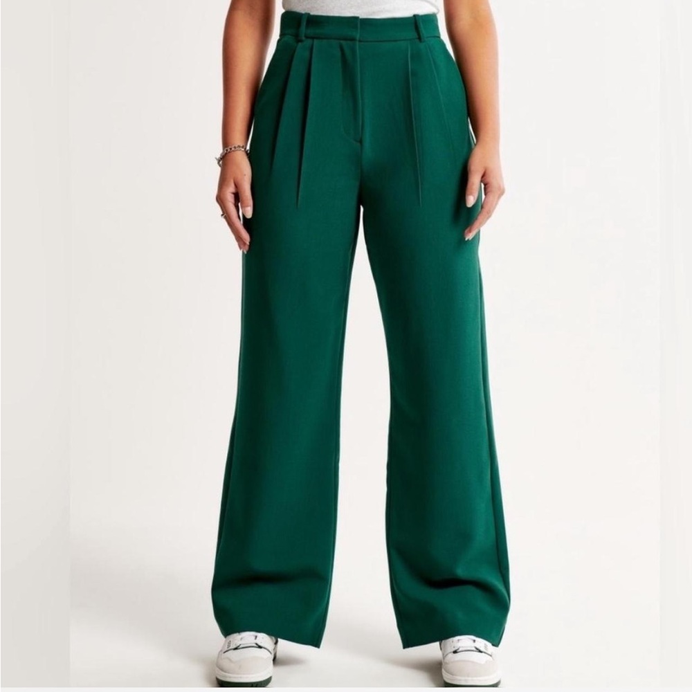 Abercrombie & Fitch Teal Wide-Leg Pants